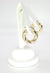 18K Yellow Gold 19.5mm Dia. Textured Hoop Earrings