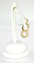 18K Yellow Gold Texture Infinity Earrings